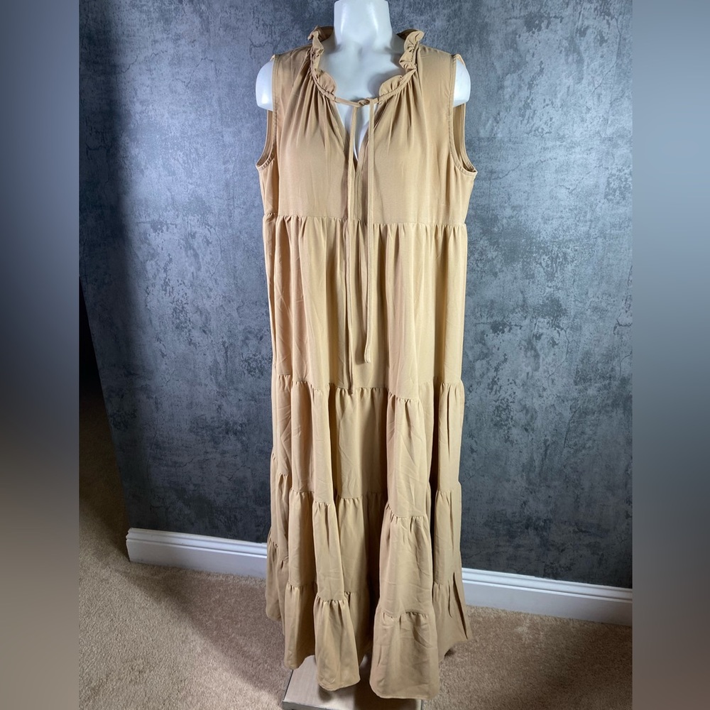 Camel Color Long Dress